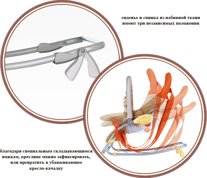 Brevi baby rocker шезлонг